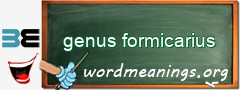 WordMeaning blackboard for genus formicarius